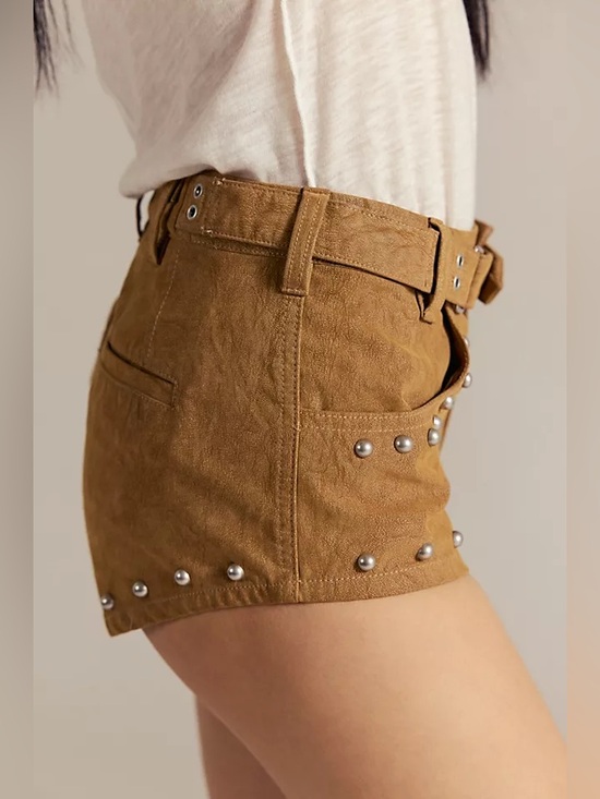 Free People Pants - We The Free The Cool Kid Suede Micro Shorts